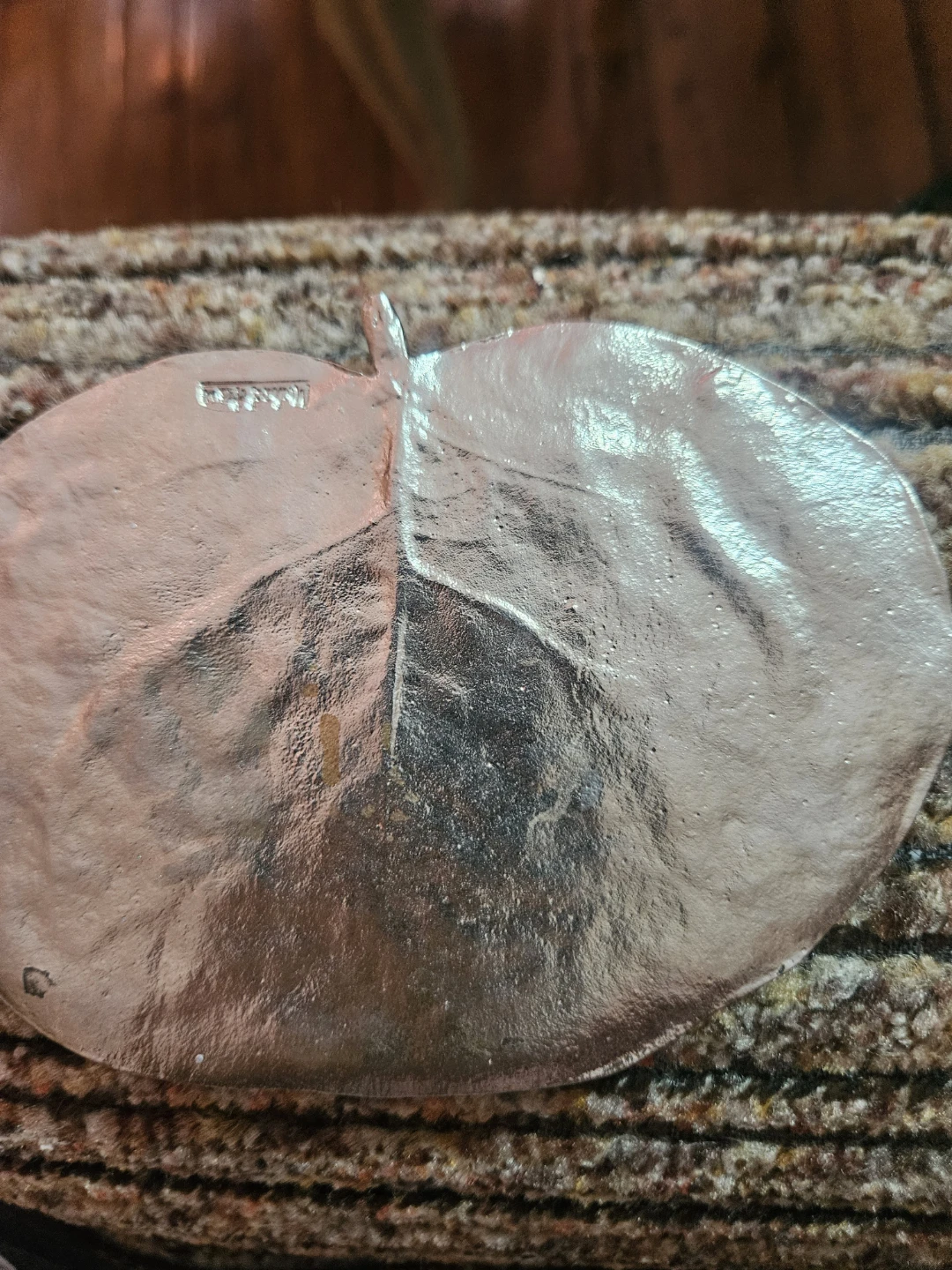 Leaf Botanical Decorative Tray Shaped Metal  Polished. - photo 3