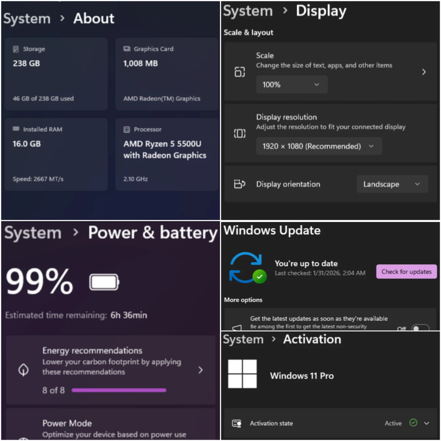 Lenovo ThinkPad Laptop - AMD Ryzen 5 5500U, 16GB RAM, 238GB SSD - photo 3
