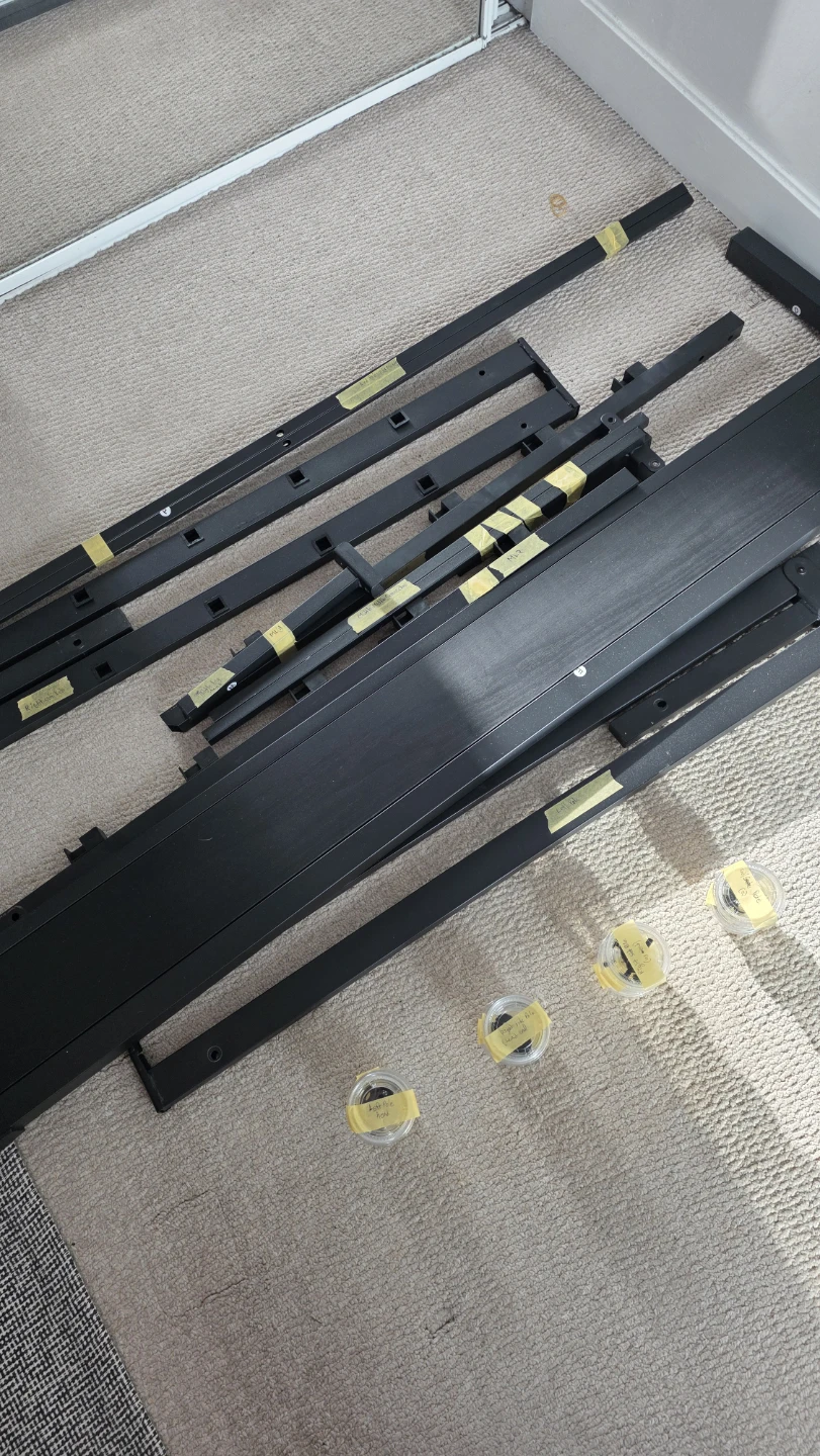 Black Metal Bed Frame with Upholstered Headboard - photo 4
