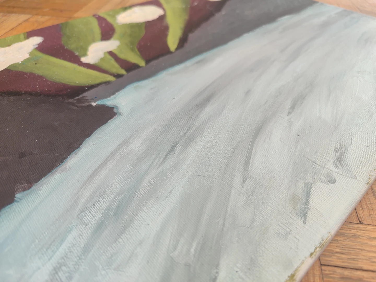 Handmade Abstract Floral Painting - photo 2