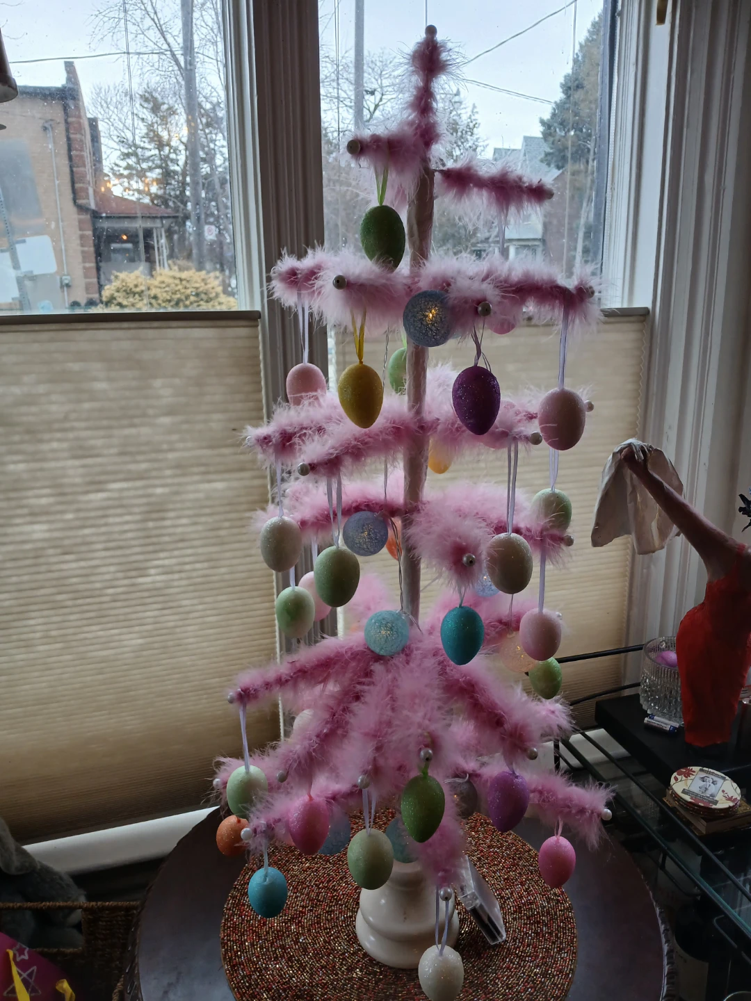 Pink Easter Tree with Ornaments