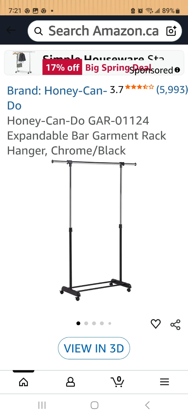 EXPANDABLE BAR GARMENT RACK ON WHEELS - photo 2