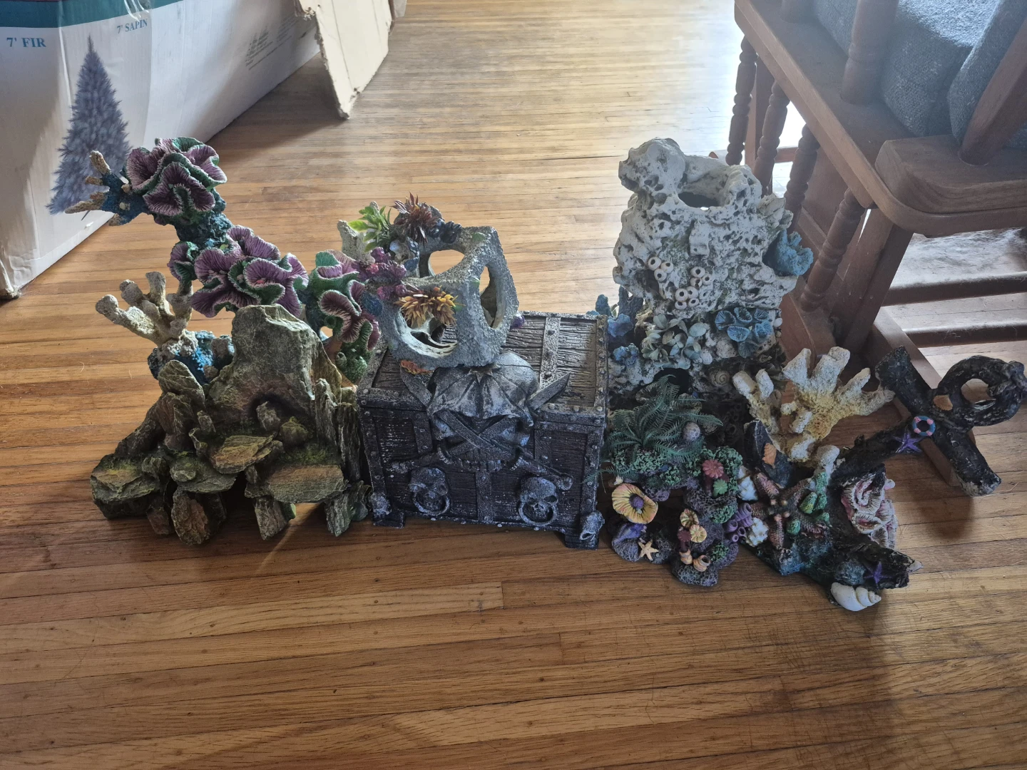 Assorted Aquarium Decorations