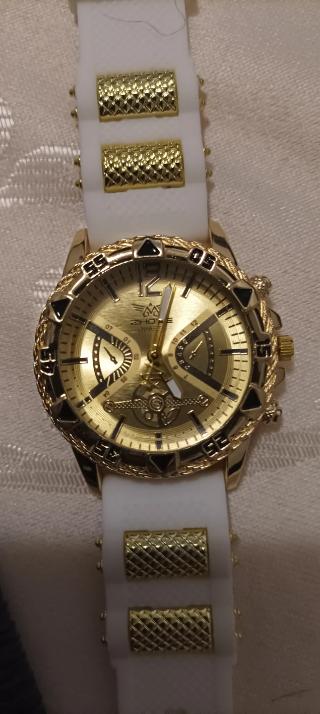 ZHOWE Gold and White Watch - photo 4