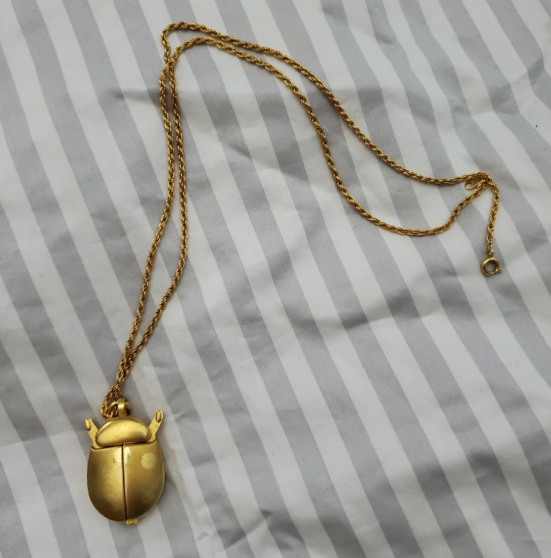 Vintage lady bug pocket watch