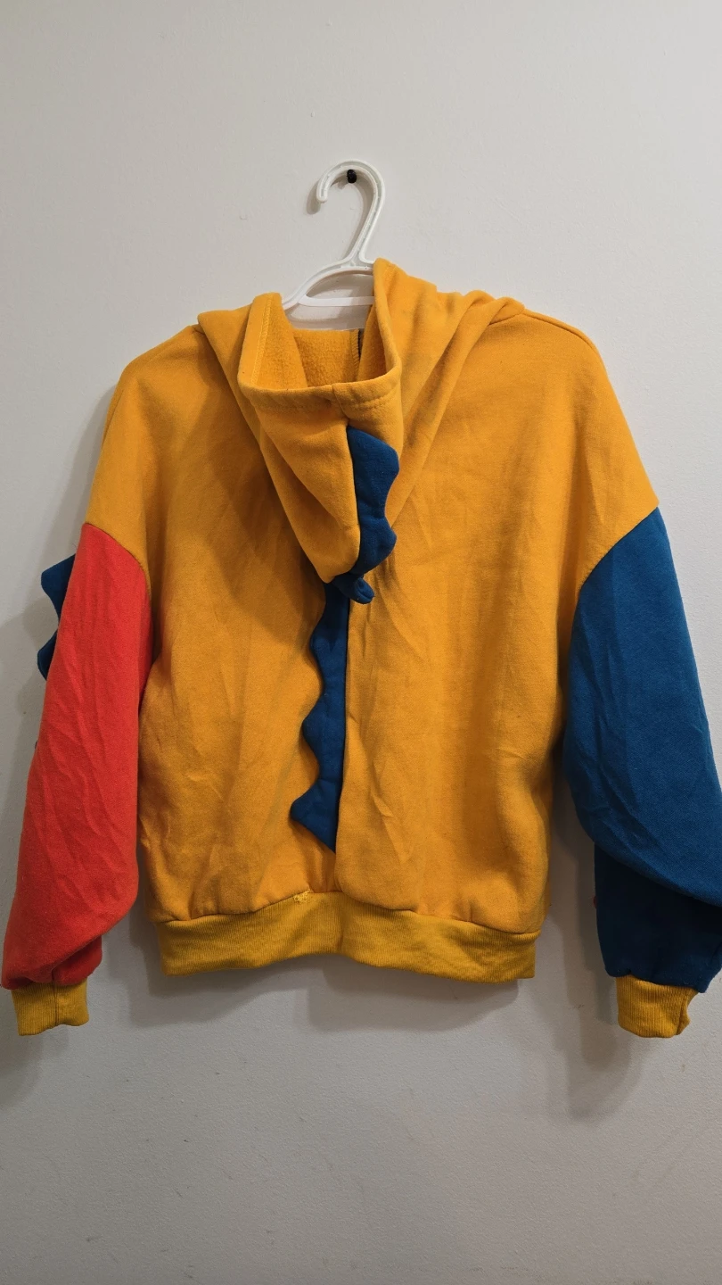 Kids Colour Block Dinosaur Hoodie - photo 2