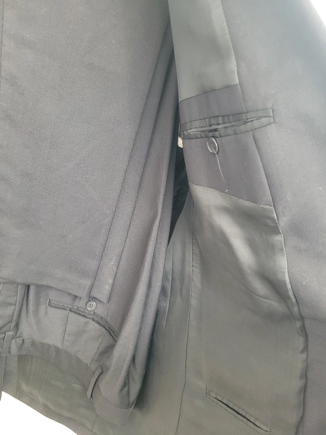 Zara Black Suit Jacket & Pants Set US 46 pants 32" long - photo 5