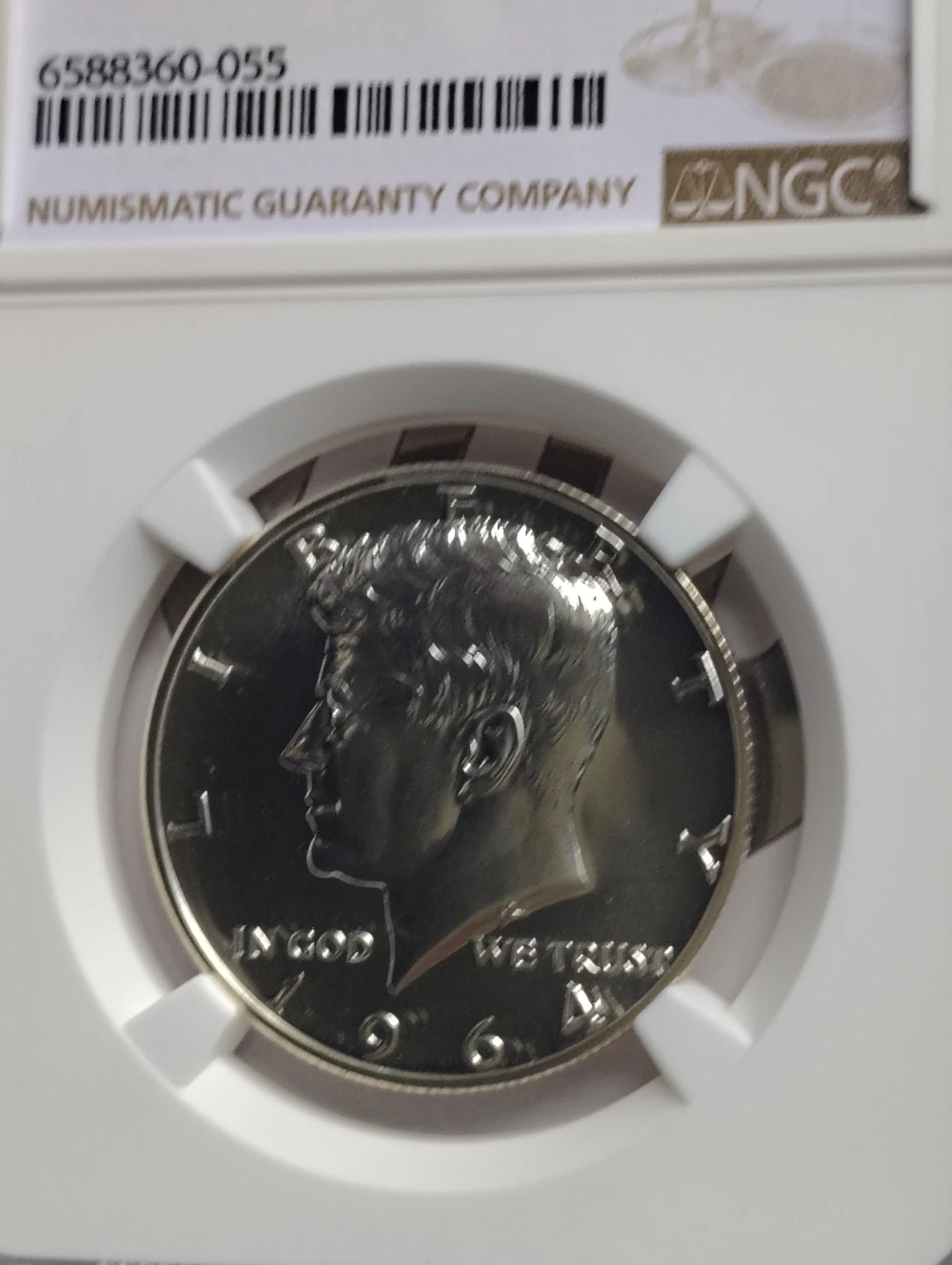 1964 50C Kennedy Half Dollar PF 68 NGC Graded Coin - photo 2