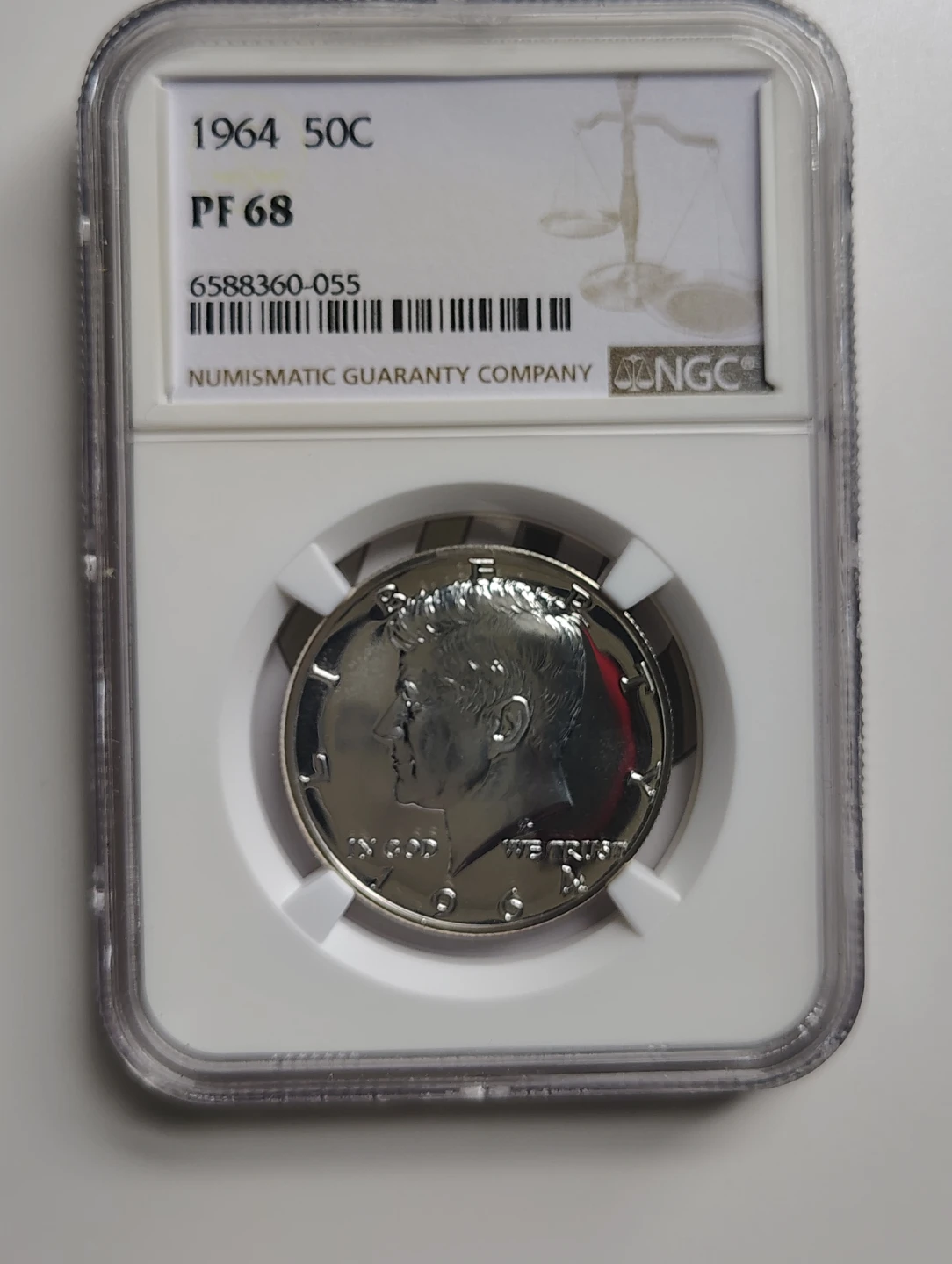 1964 50C Kennedy Half Dollar PF 68 NGC Graded Coin - photo 5