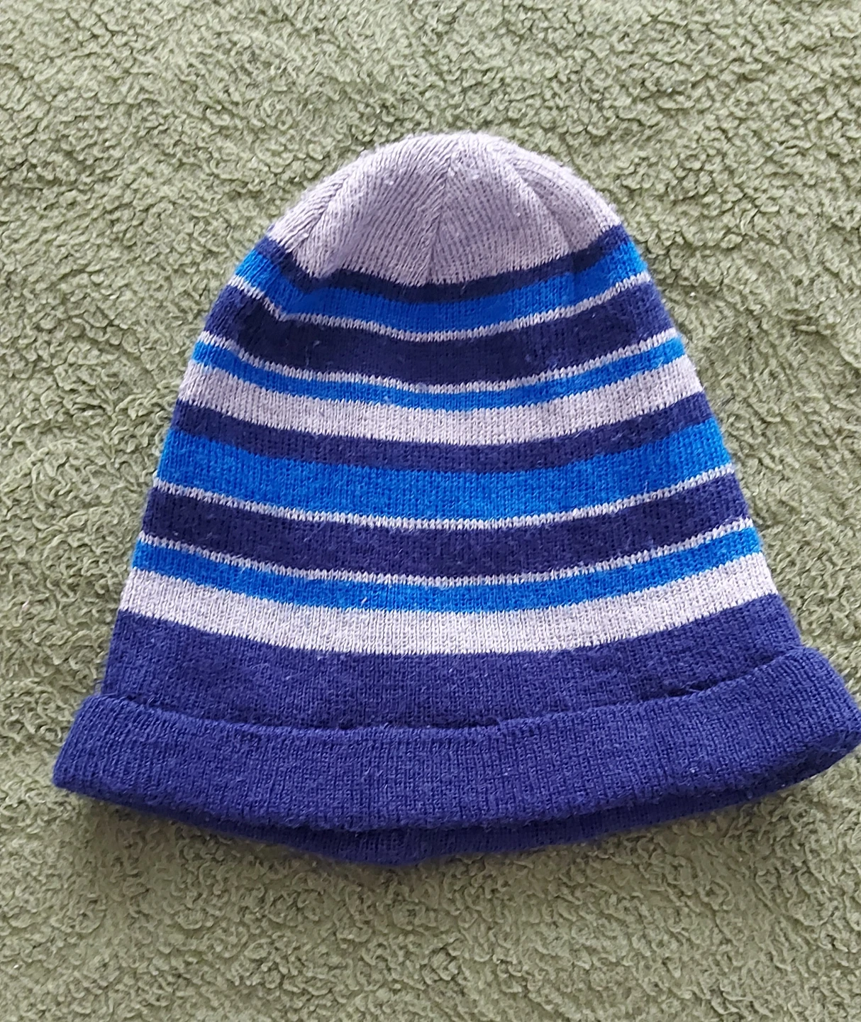 Kid's Striped Knit Beanie Hat size 6-8