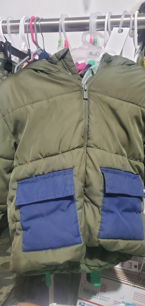 Old Navy Puffer Jacket with Blue Pockets