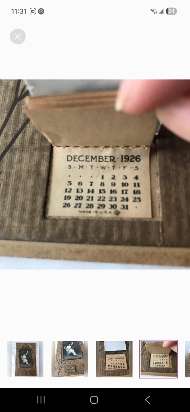 Vintage Comet Studio Portrait with 1926 Calendar - photo 3