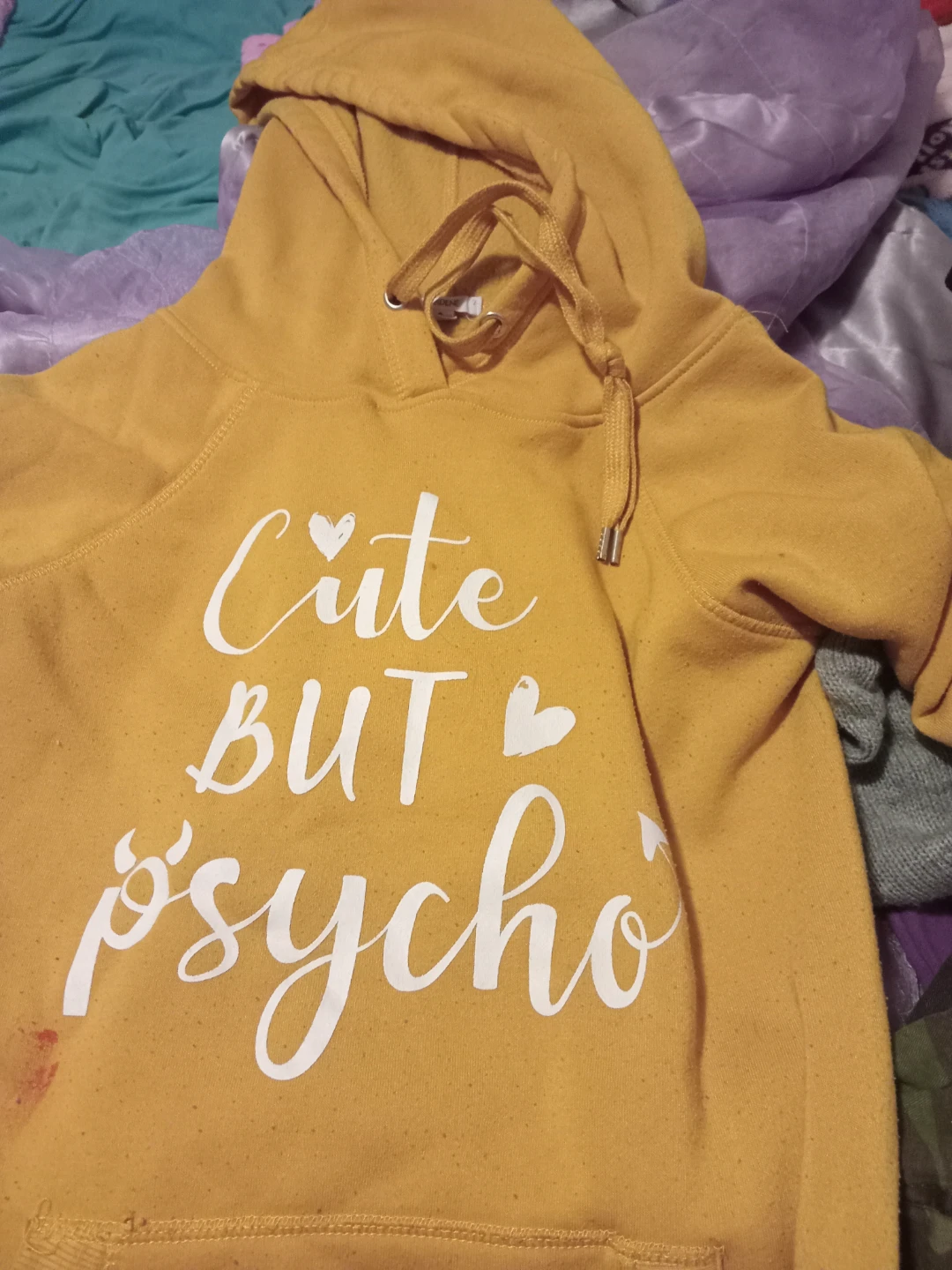 Yellow "Cute But Psycho" Hoodie