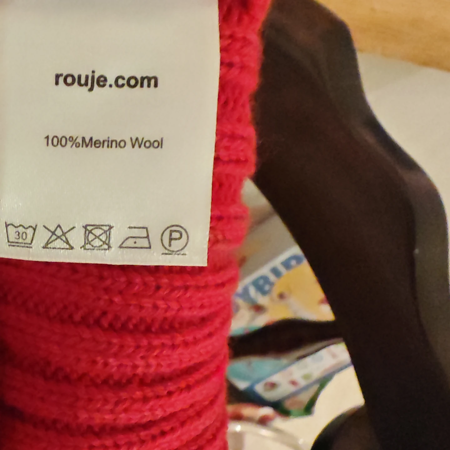 Rouje Paris Red 100% Merino Wool Cable Knit Sweater Size 36 - photo 5