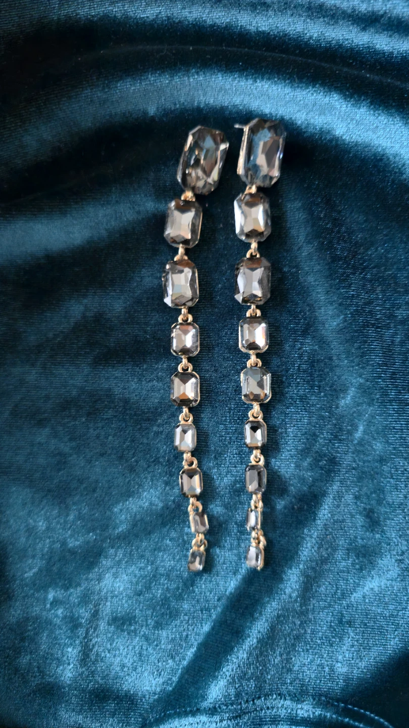 Grey Gemstone Drop Earrings - photo 3