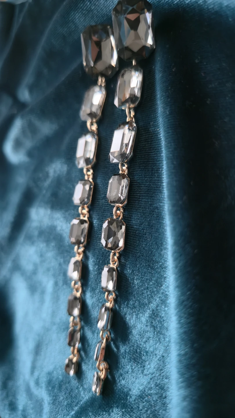 Grey Gemstone Drop Earrings - photo 4