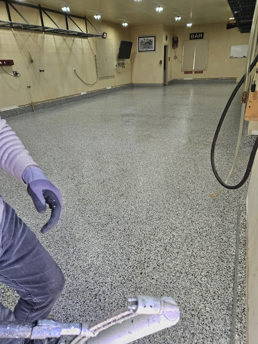 Flake Epoxy Flooring System for Garage or Basement - photo 2