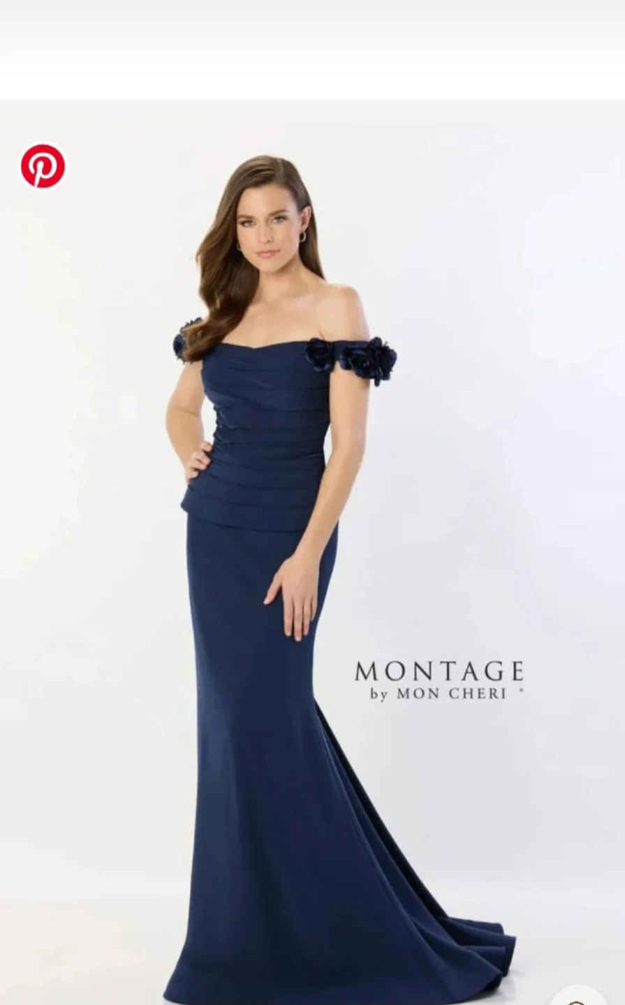 Montage by Mon Cheri Navy Blue Gown