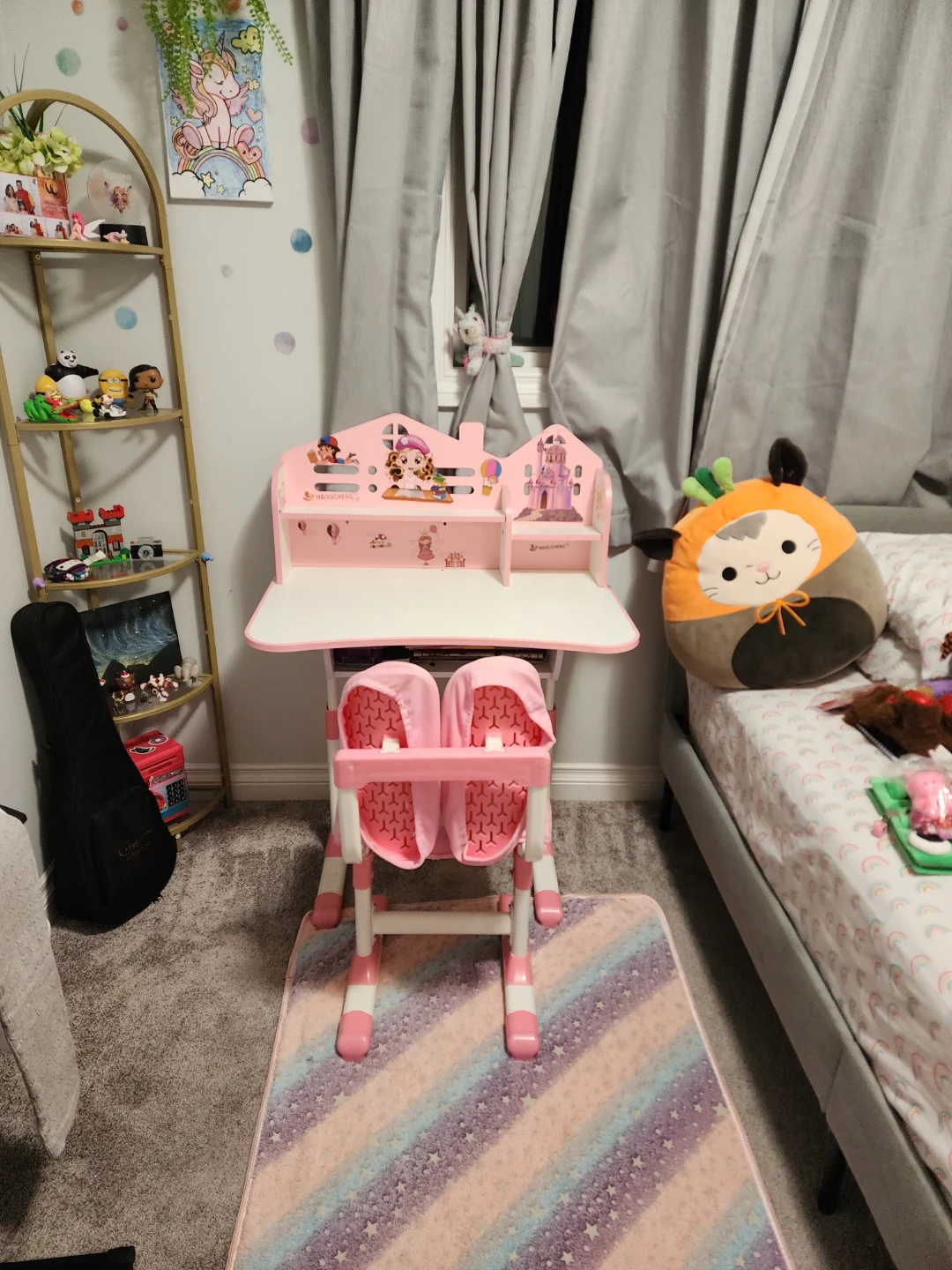 Pink Kids Desk and Chair Set - photo 4