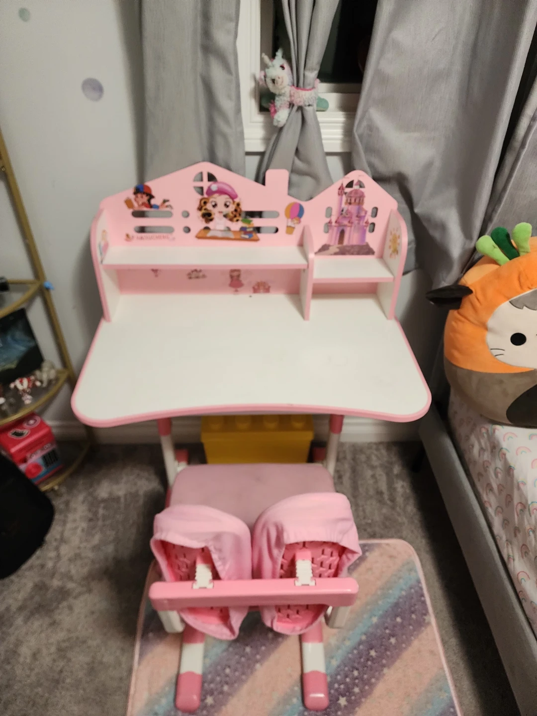 Pink Kids Desk and Chair Set - photo 5
