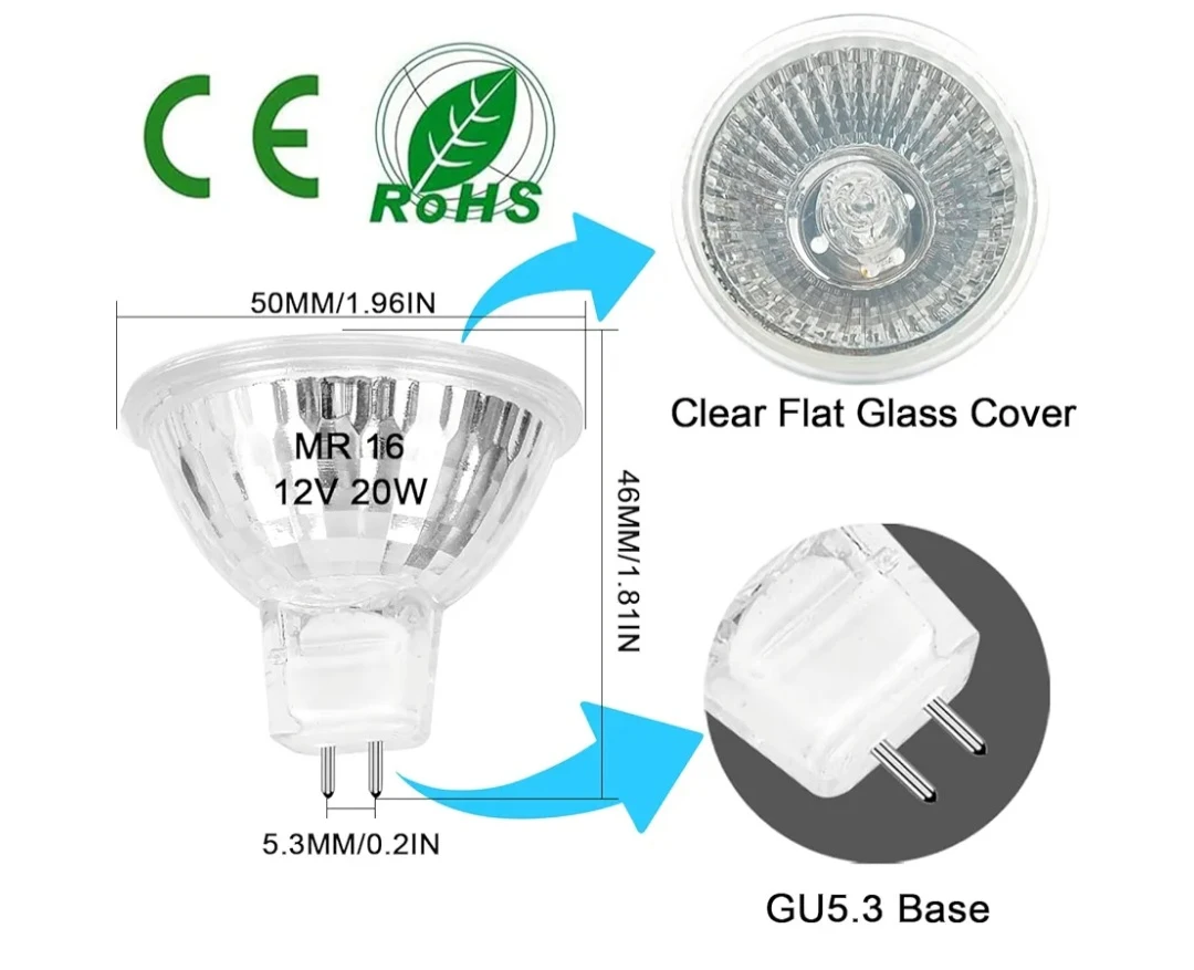 Xtricity Halogen Floodlight Bulbs MR16 GU5.3 20W 12V (Pack of 6) - photo 3