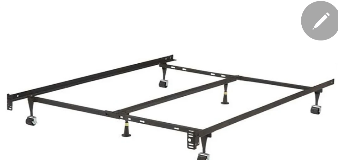 Adjustable Metal Bed Frame with Wheels - photo 3