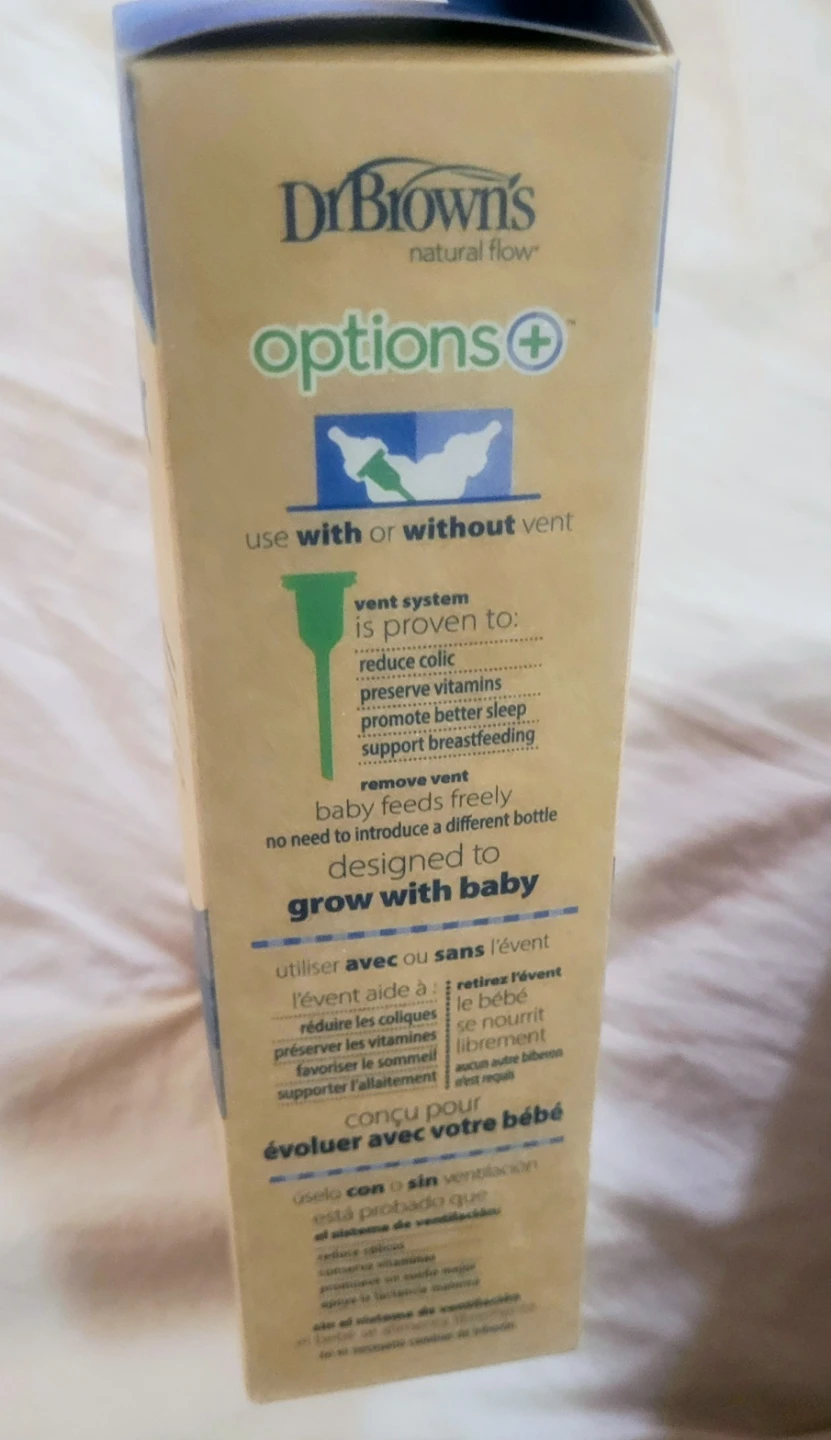 Dr. Brown's Anti-Colic Options+ Glass Baby Bottles - 2 Pack - photo 2
