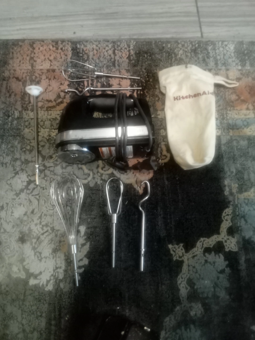KitchenAid Black Hand Mixer with Accessories - photo 2