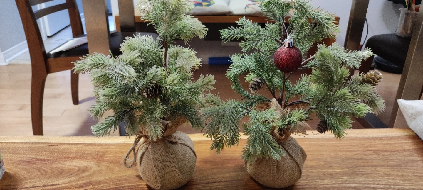 Artificial Christmas Trees with Pinecones