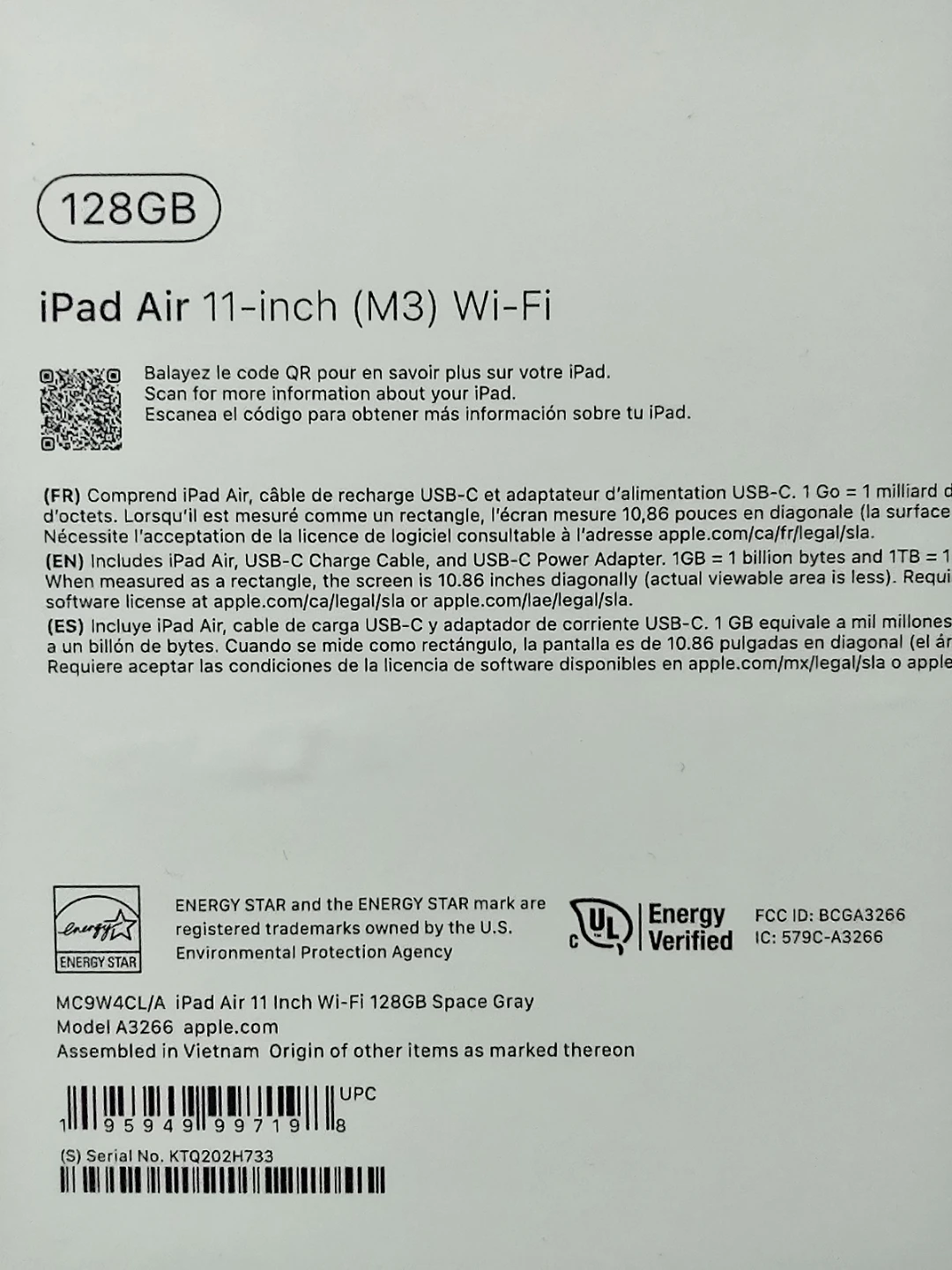 Apple iPad Air 11-inch (M3) Wi-Fi 128GB Space Gray - photo 5