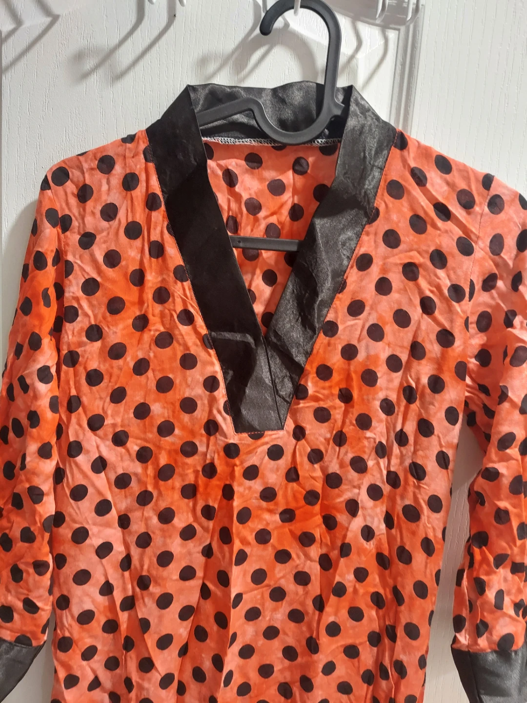 Orange and Black Polka Dot Kimono Robe - photo 2