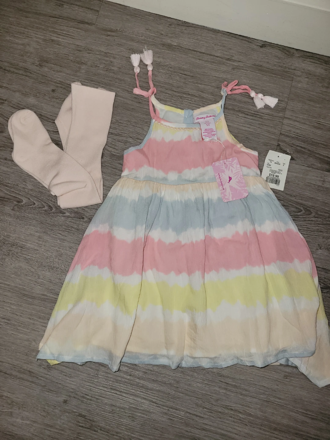 Tommy Bahama Toddler Dress and Socks Set - 2T