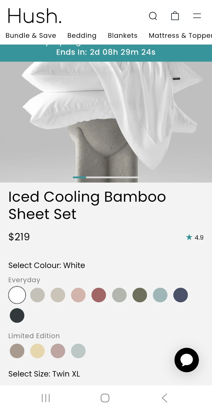 NEW Hush Iced Twin XL Cooling Bundle (Protector + Fitted Sheet) - photo 2