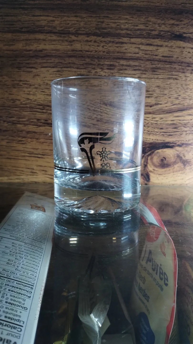 Olympic branded drinking glass