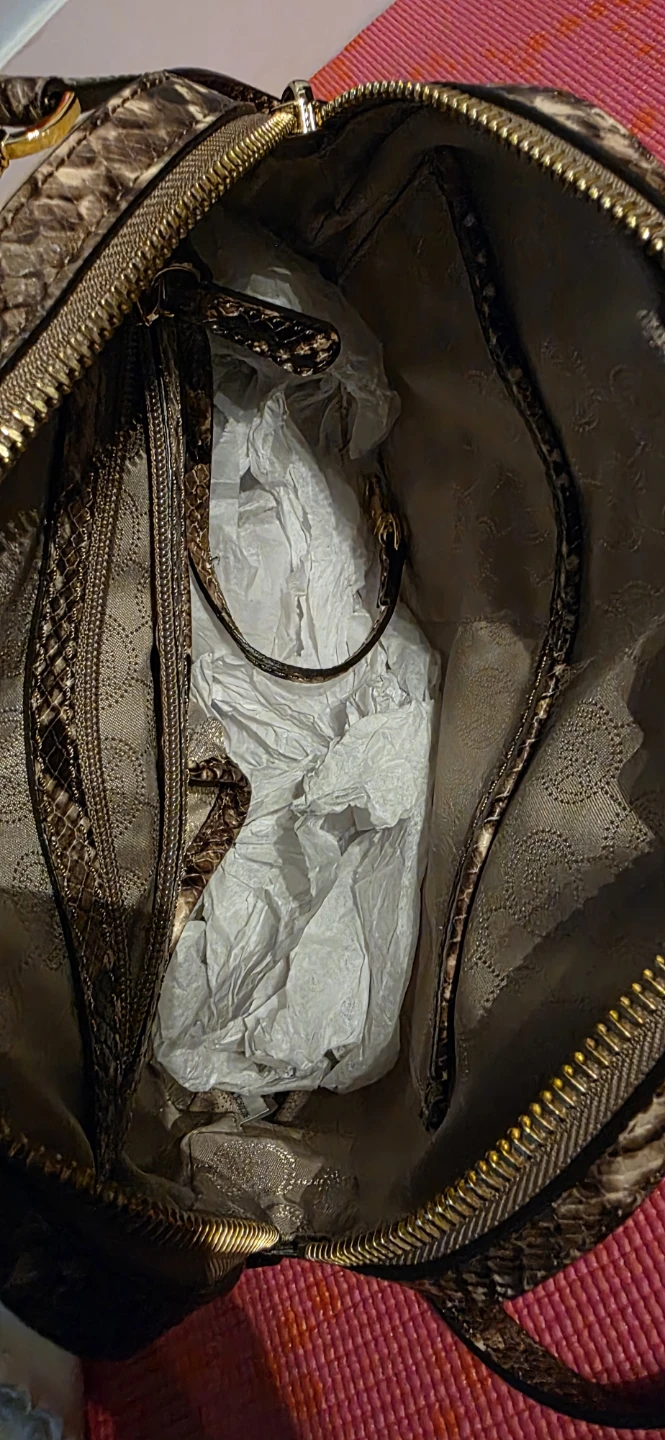 Michael Kors Dome Satchel Handbag Snakeskin Leather - photo 3
