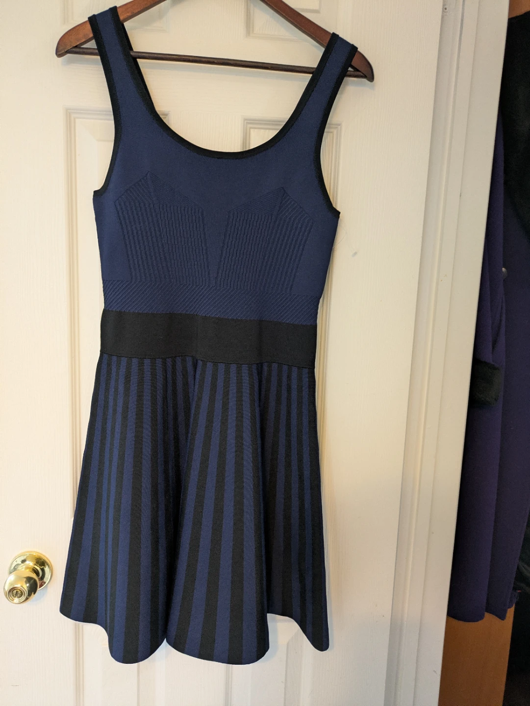 Guess Blue Striped Knit Dress