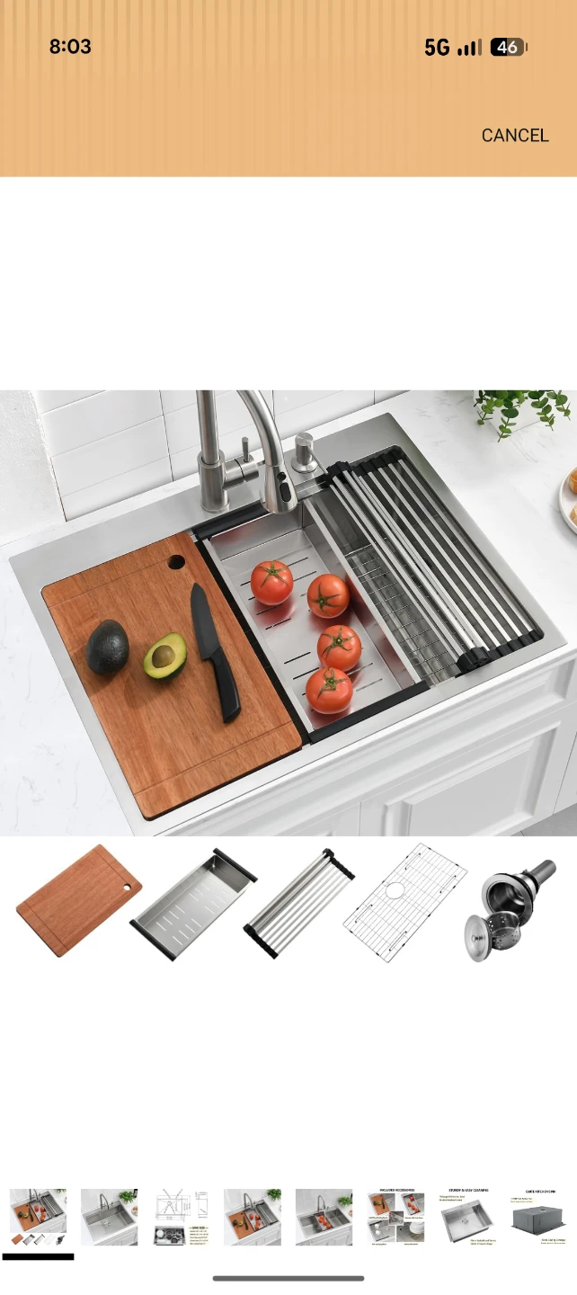 Stainless Steel Kitchen Sink with Accessories