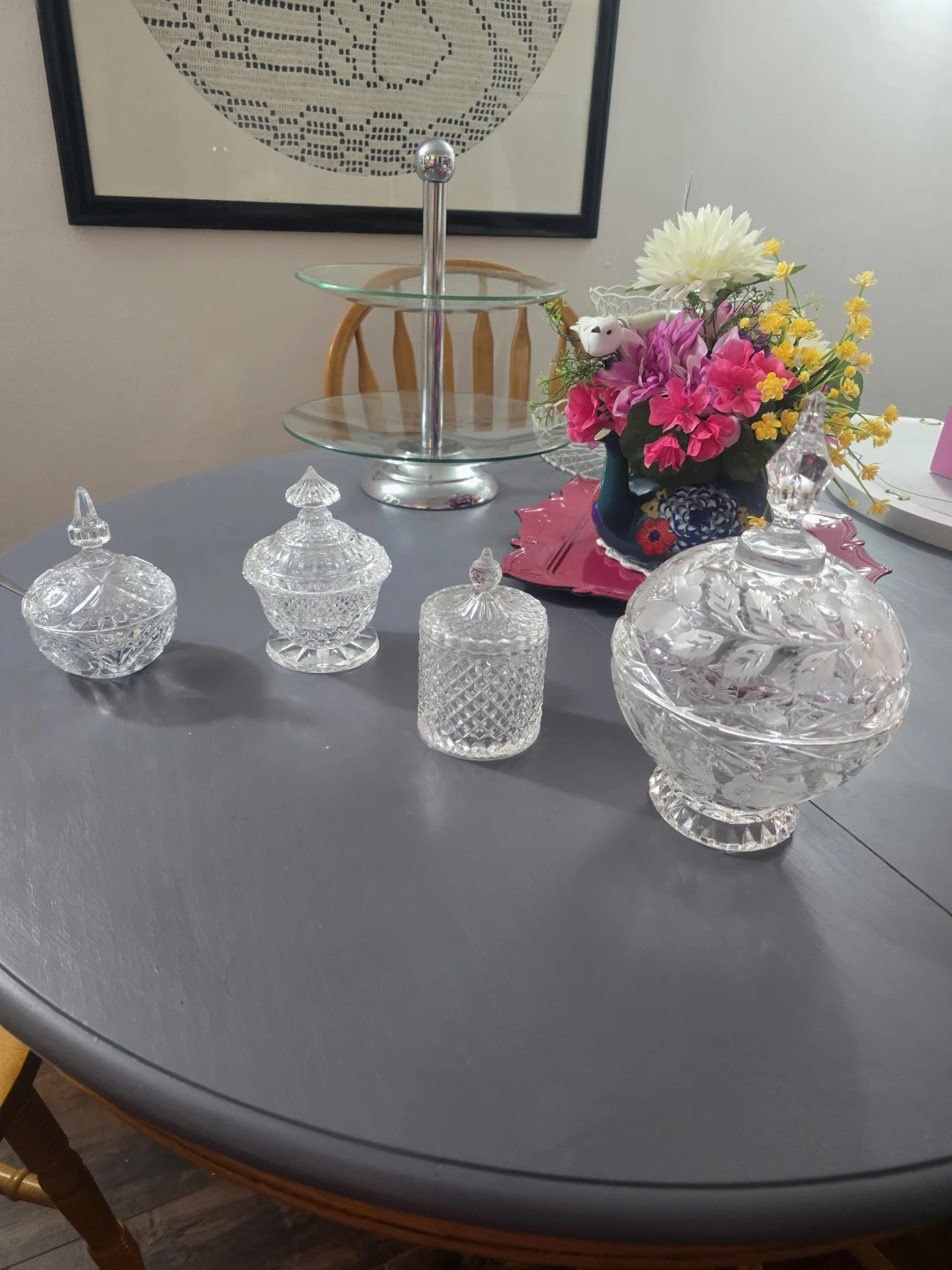 Crystal Candy Dish Set