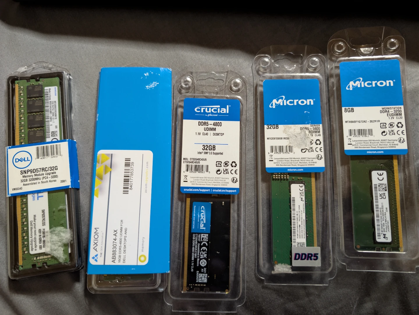 Mixed RAM Modules - Dell, Crucial, Micron, and more - photo 2