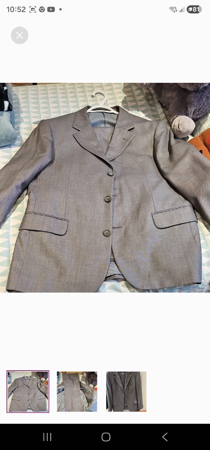 Classic Men's Gray Suit Jacket and Pants - photo 3