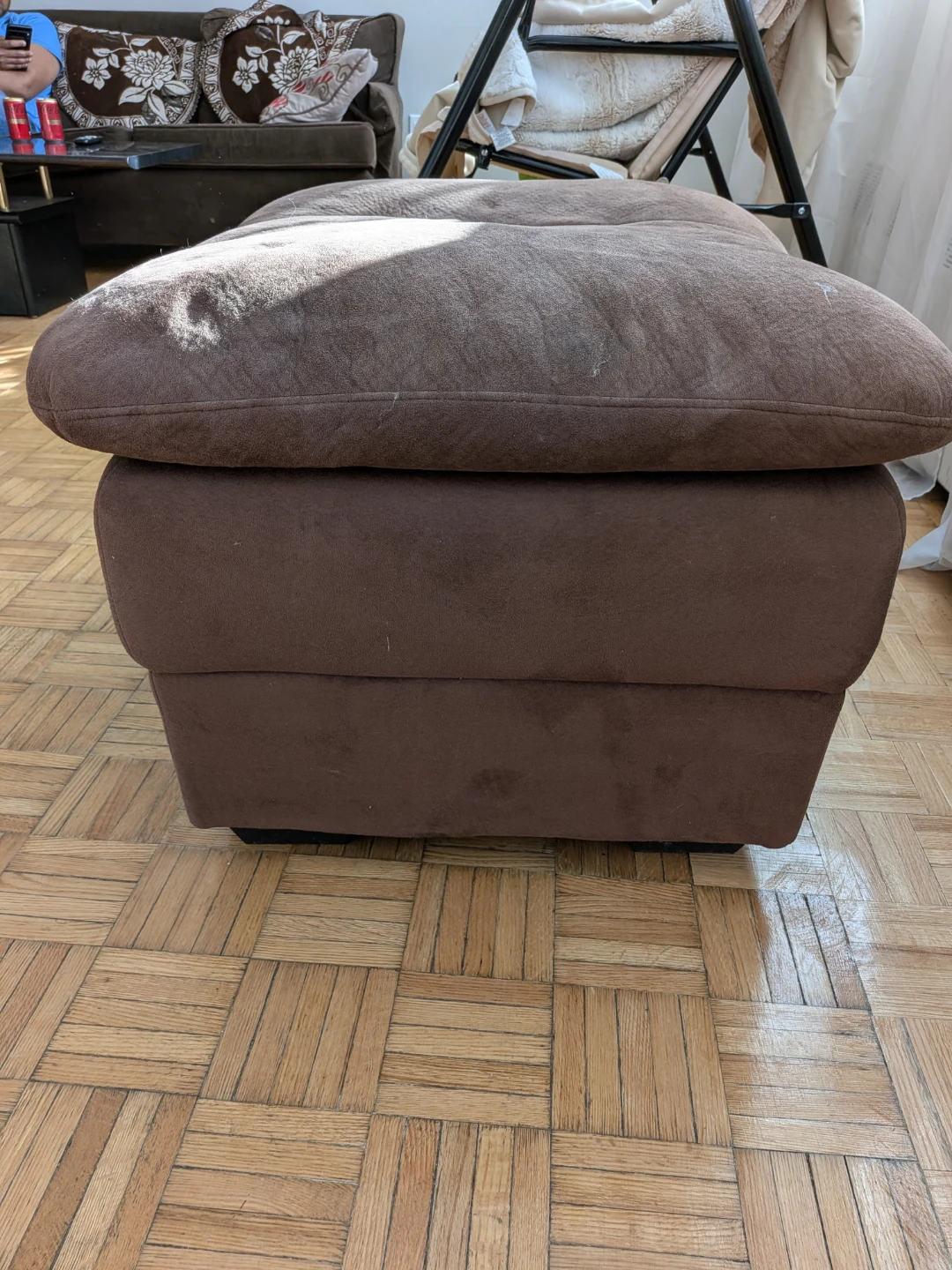 Brown Tufted Ottoman