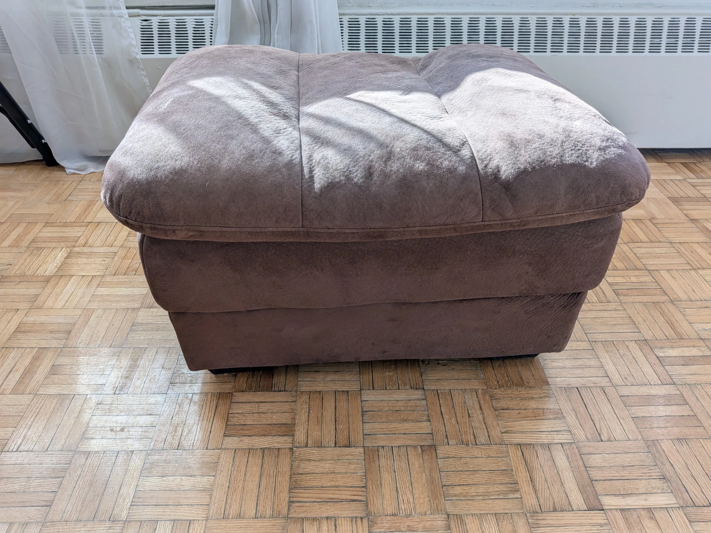 Brown Tufted Ottoman - photo 2