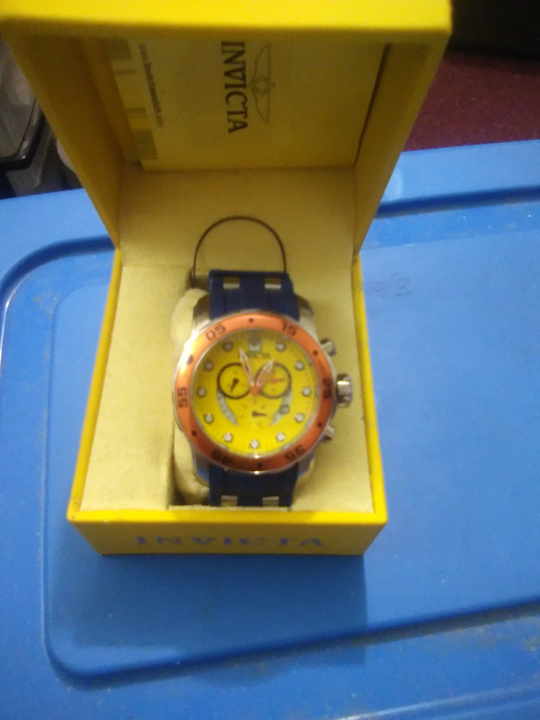 Invicta Watch Yellow & Blue