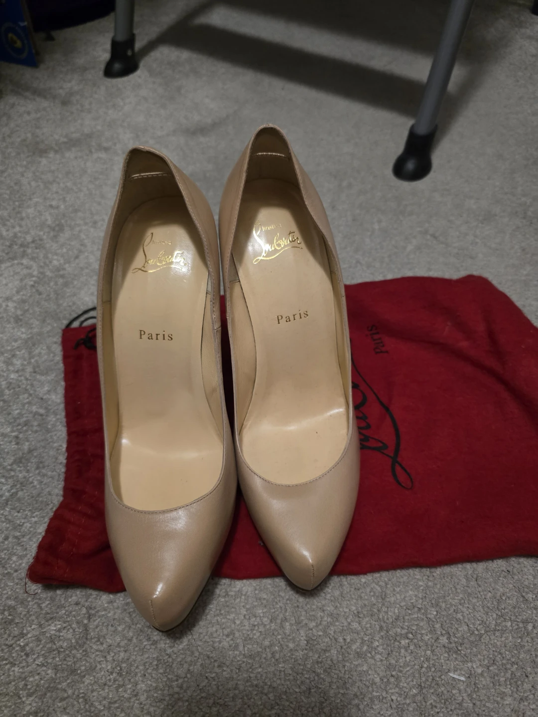Christian Louboutin Nude Leather Heels