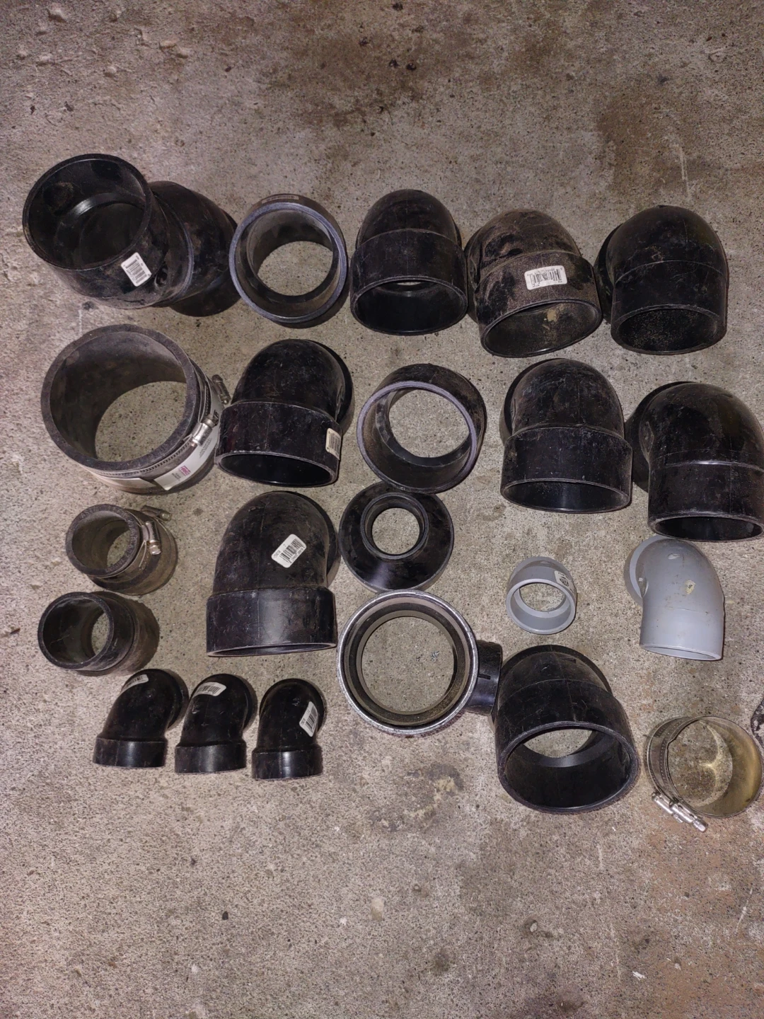 Assorted Black PVC Pipe Fittings - photo 3