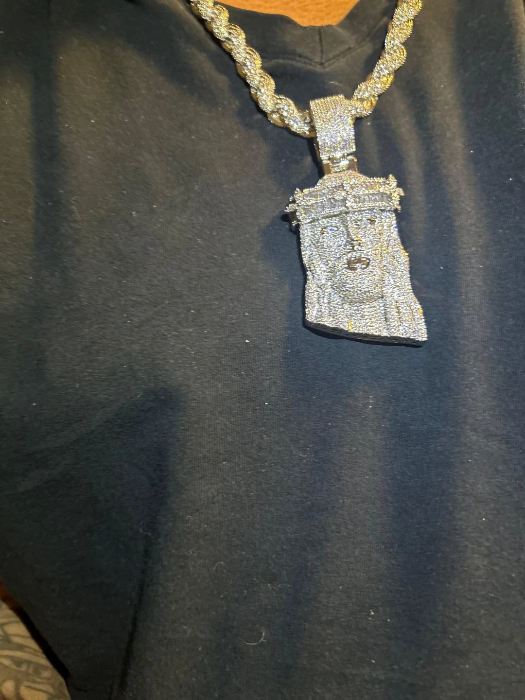 Jesus Piece Pendant with Chain - photo 3