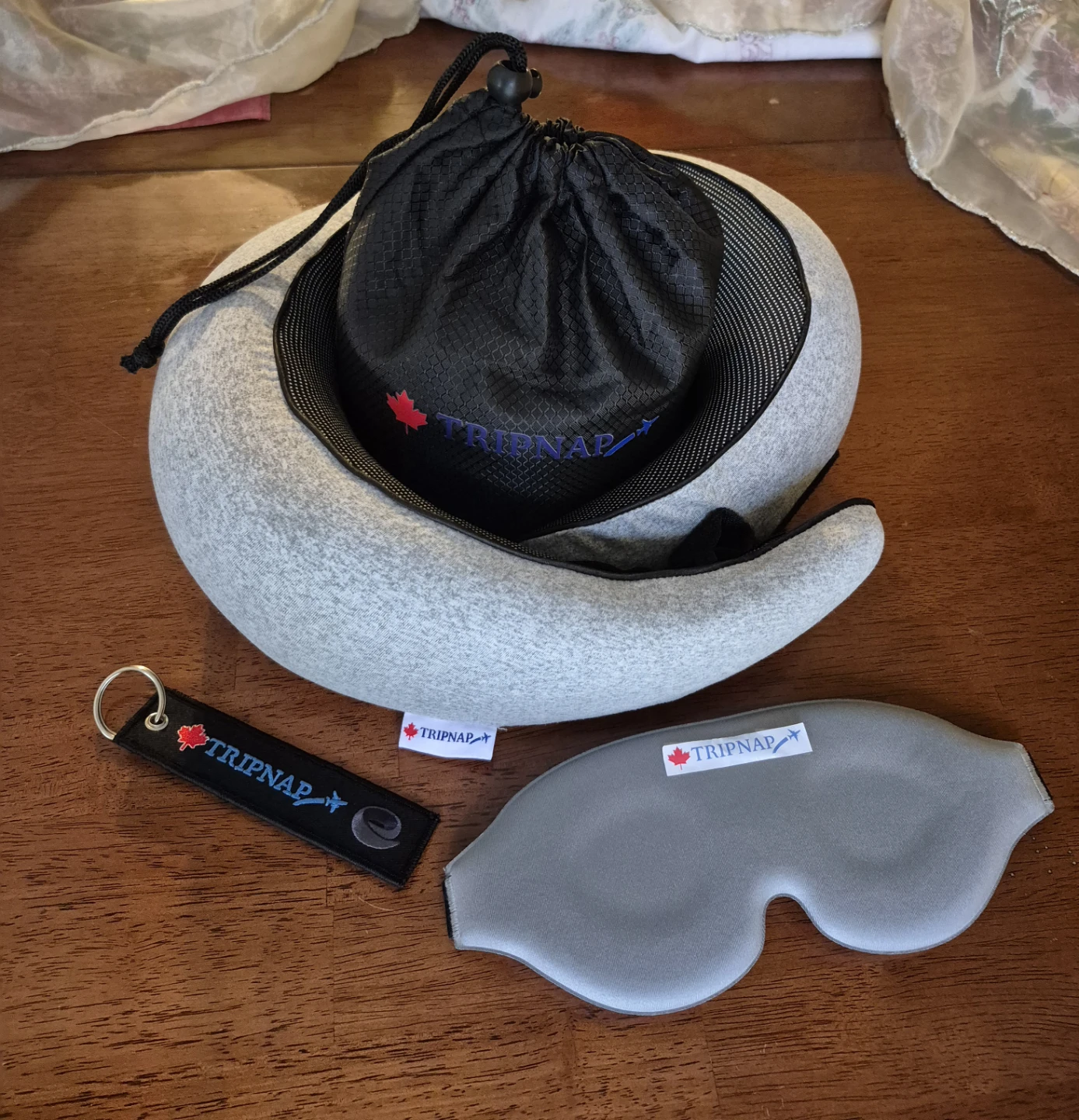 TRIPNAP Travel Pillow Set with Eye Mask and Keychain - photo 4