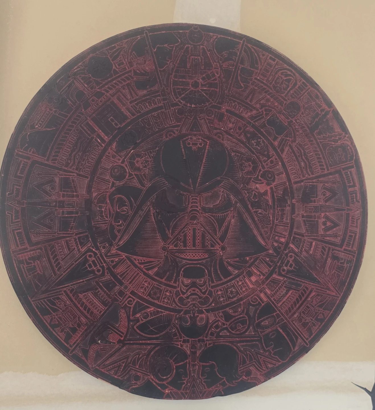 Star Wars Darth Vader Themed Round Wall Art Decor