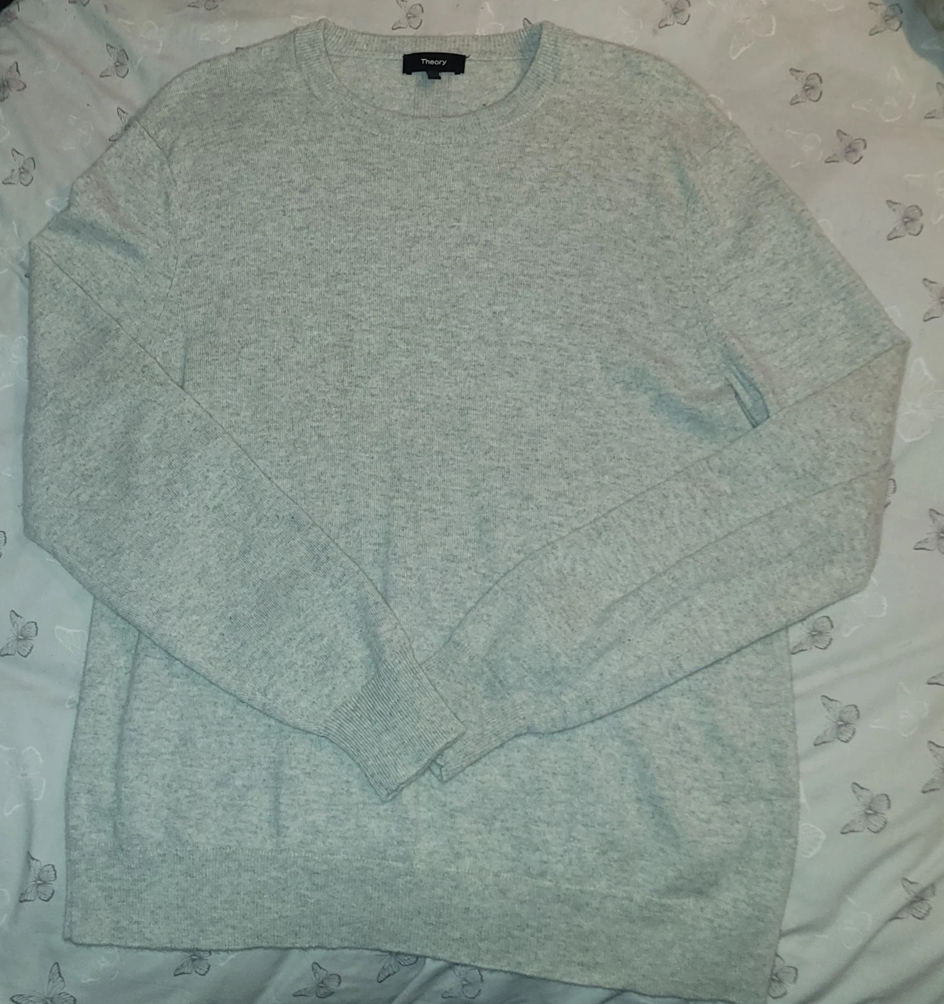 Theory Crew Neck Sweater - Grey - Size M