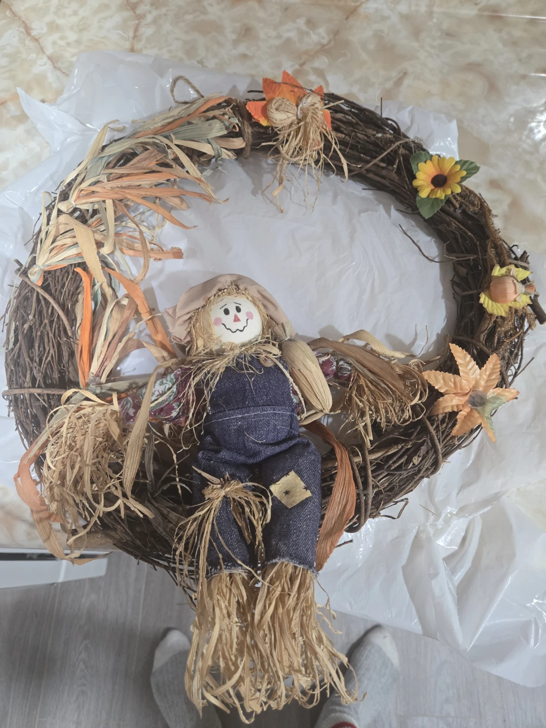 Fall Scarecrow Wreath